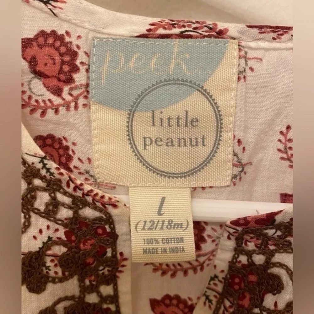Peek Little Peanut Cotton Floral Top 12-18M